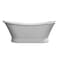 Alfi Brand 67" White Matte Pedestal Solid Surface Resin Bathtub AB9950 - alternate 8